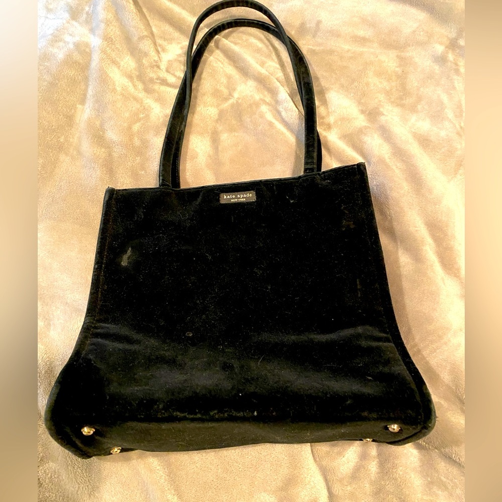 Kate Spade black velvet box bag . Vintage